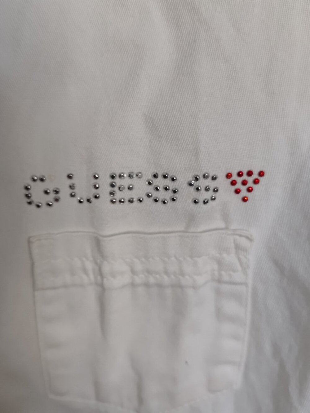 Guess Junior XL (16) Cotton White Long Sleeve Button Down Shirt - Picture 12 of 14